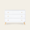 Austin 3 - Drawer Dresser - dresser - white + natural