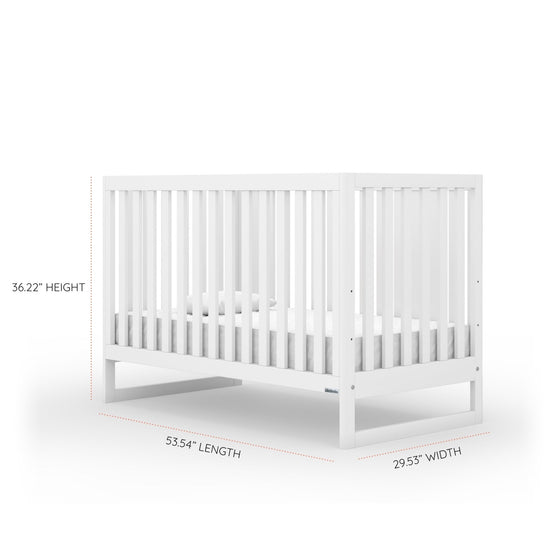 Austin 3-in-1 Convertible Crib - cribs - white