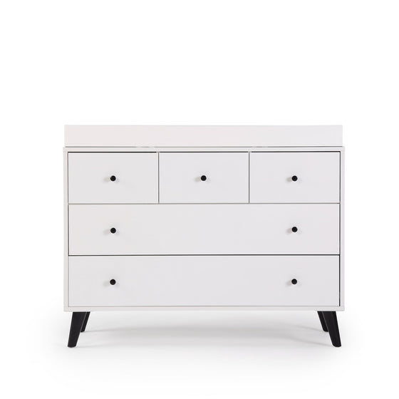 Austin 5-Drawer Nursery Dresser - dresser - white + black