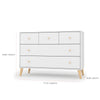 Austin 5-Drawer Nursery Dresser - dresser - white + natural