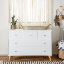  Austin 5-Drawer Nursery Dresser - dresser - white + natural