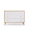 Austin 5-Drawer Nursery Dresser - dresser - white + red oak
