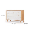 Austin 5-Drawer Nursery Dresser - dresser - white + red oak