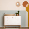Austin 5-Drawer Nursery Dresser - dresser - white + red oak