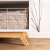 Central Park 3-drawer, Two Shelf Nursery Dresser - dresser - white + natural