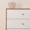 Central Park 3-drawer, Two Shelf Nursery Dresser - dresser - white + red oak