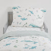 Cotton Muslin Toddler Bedding 3 Piece Set - Whales - Bedding Set - Whales