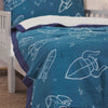 Cotton Muslin Toddler Comforter - Blast Off - Toddler Comforter - Blast Off