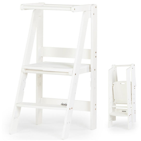 Folding Toddler Tower - White