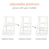 Folding Toddler Tower - White