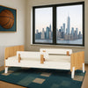 Fun Twin Bed - Kids Bed - White + Red Oak