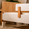Fun Twin Bed - Kids Bed - White + Red Oak