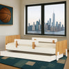Fun Twin Bed - Kids Bed - White + Red Oak