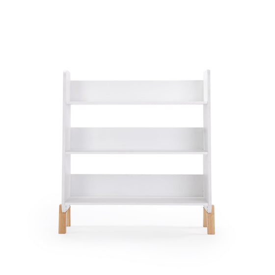 Muse Bookshelf - toddler bed - white + natural