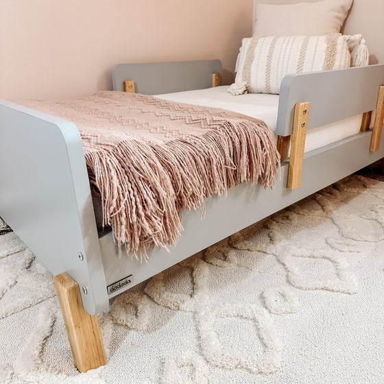 Muse Toddler Bed - toddler bed - gray + natural