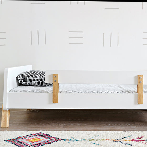 Muse Toddler Bed - toddler bed - white + natural