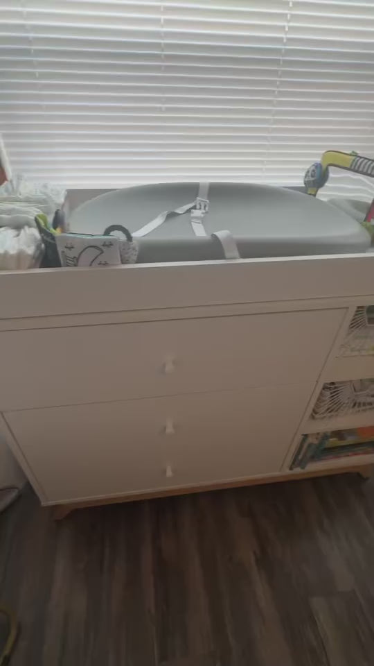 white nursery dresser with changing table Central Park 3-Drawer Nursery Dresser