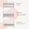 Soho 3 - in - 1 Convertible Crib - cribs - white + natural