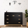 Soho 5-Drawer Nursery Dresser - dresser - black + natural