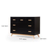 Soho 5-Drawer Nursery Dresser - dresser - black + natural