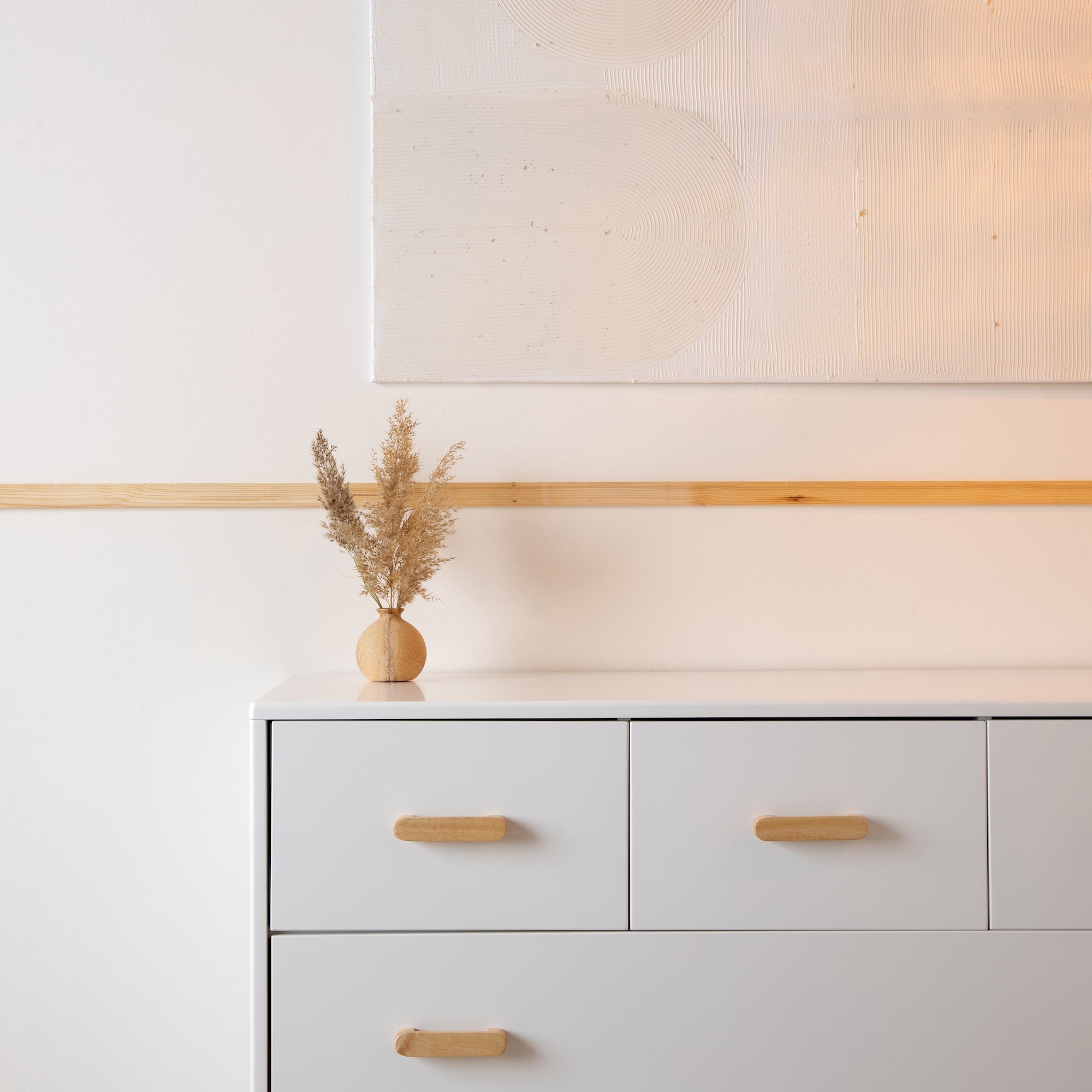 Soho 5-Drawer Dresser, White/Walnut Soho 5-Drawer Dresser, White/Walnut