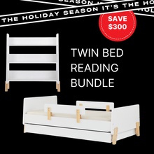  $300 off Fun Bed + Bookshelf Bundle - Bundle - Fun Twin Bed / White + Natural - Fun Bed Trundle Box / White - Muse Bookshelf / white + natural - dadada gift card / $25.00