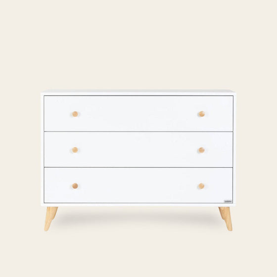 Austin 3 - Drawer Dresser - dresser - white + natural