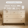 Austin 5 - Drawer Nursery Dresser - dresser - almond milk + walnut