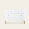 Austin 5 - Drawer Nursery Dresser - dresser - white + natural