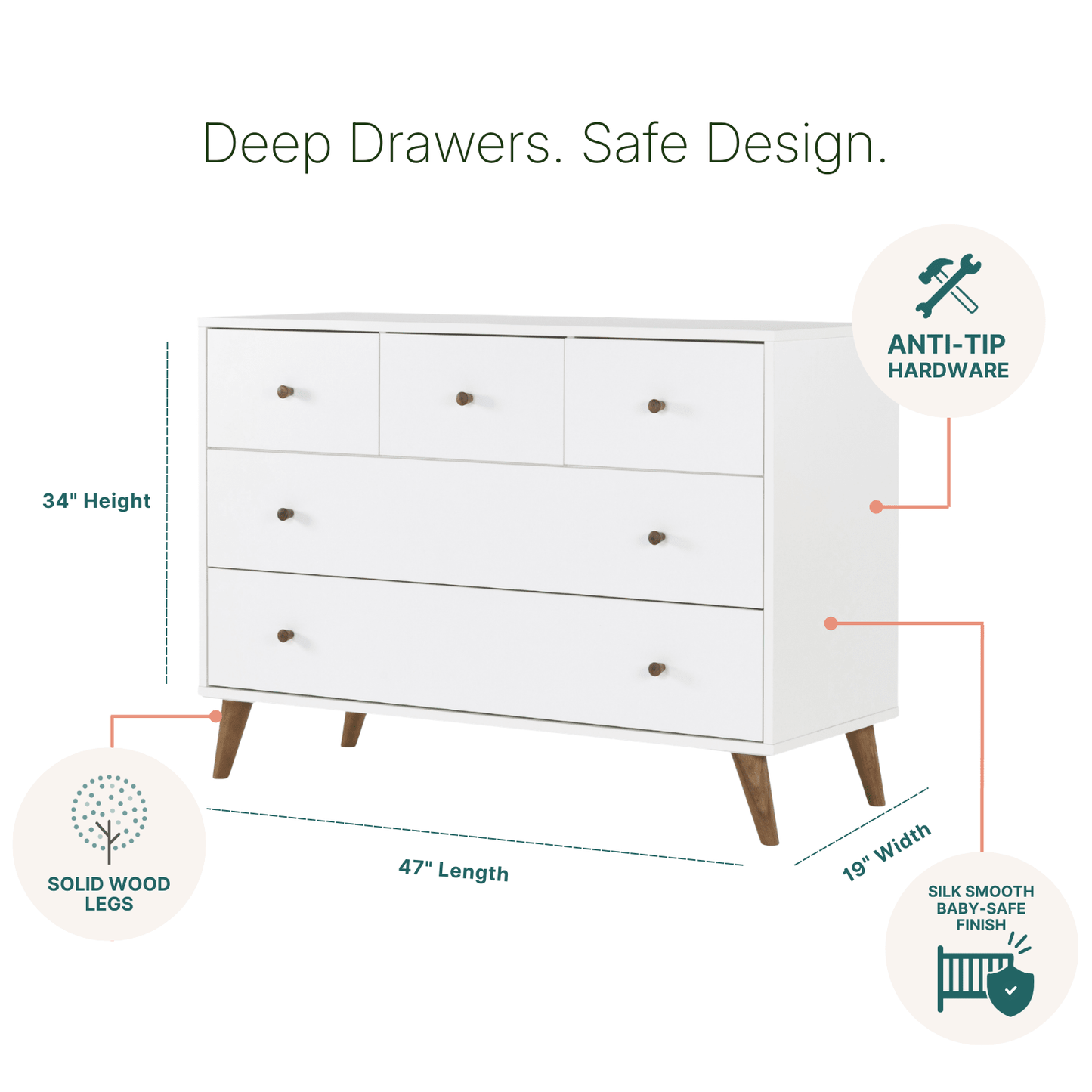 Austin 5-Drawer Nursery Dresser Austin 5-Drawer Nursery Dresser