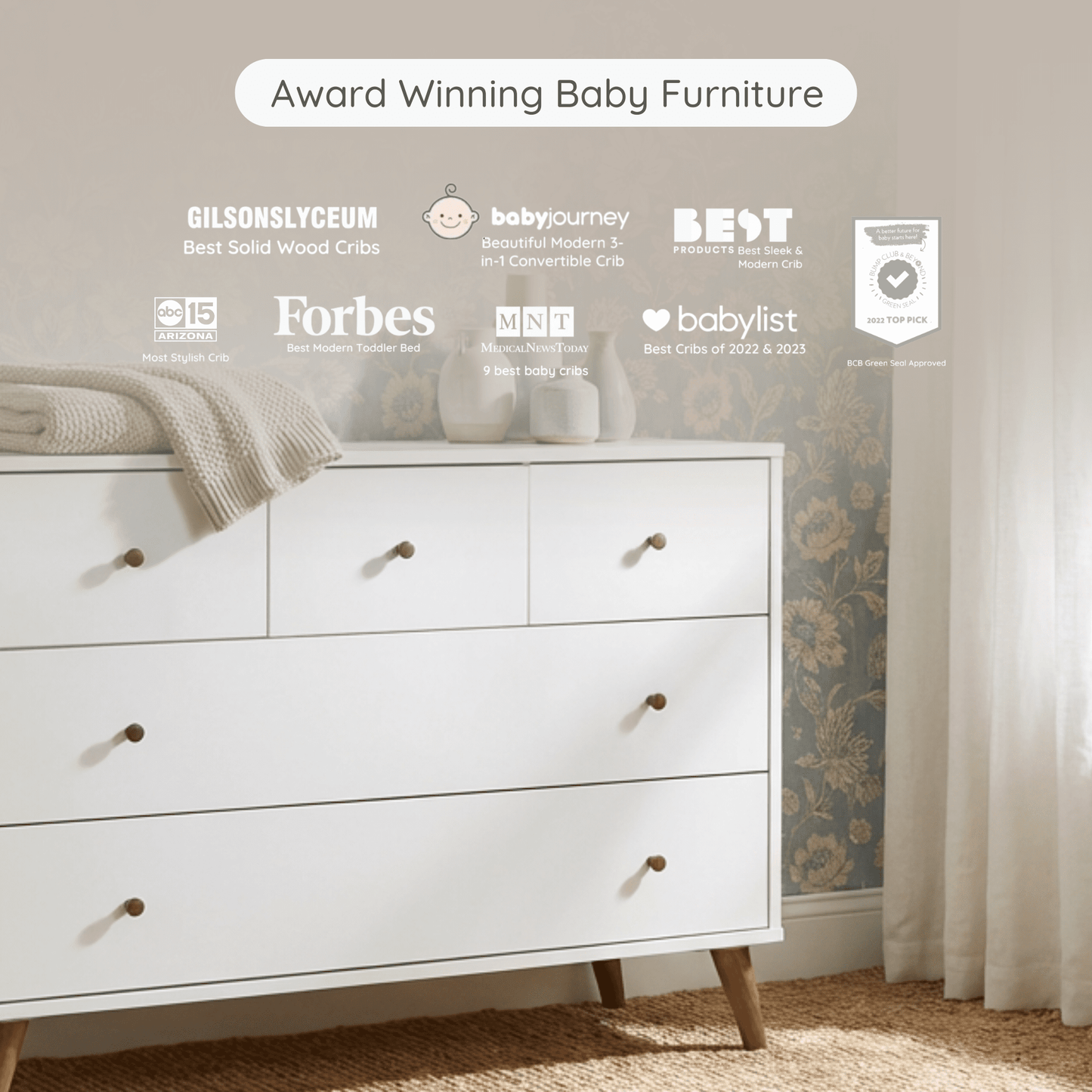Austin 5-Drawer Nursery Dresser - dadada baby Austin 5-Drawer Nursery Dresser - dadada baby