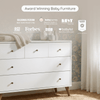 Austin 5 - Drawer Nursery Dresser - dresser - white + walnut