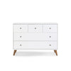 Austin 5 - Drawer Nursery Dresser - dresser - white + walnut