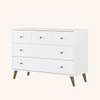 Austin 5 - Drawer Nursery Dresser - dresser - white + walnut