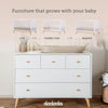 Baby Harmony Set - Bundle - Soho 3 - in - 1 Convertible Crib / White - Austin 5 - Drawer Nursery Dresser / white + natural