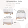 Baby Harmony Set - Bundle - Soho 3 - in - 1 Convertible Crib / White - Austin 5 - Drawer Nursery Dresser / white + natural