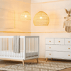 Baby Harmony Set - Bundle - Soho 3 - in - 1 Convertible Crib / White - Austin 5 - Drawer Nursery Dresser / white + natural