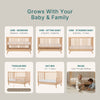 Baby Mini Harmony Set - Bundle - Soho 3 - in - 1 Convertible Crib / White - Austin 3 - Drawer Dresser / white + natural