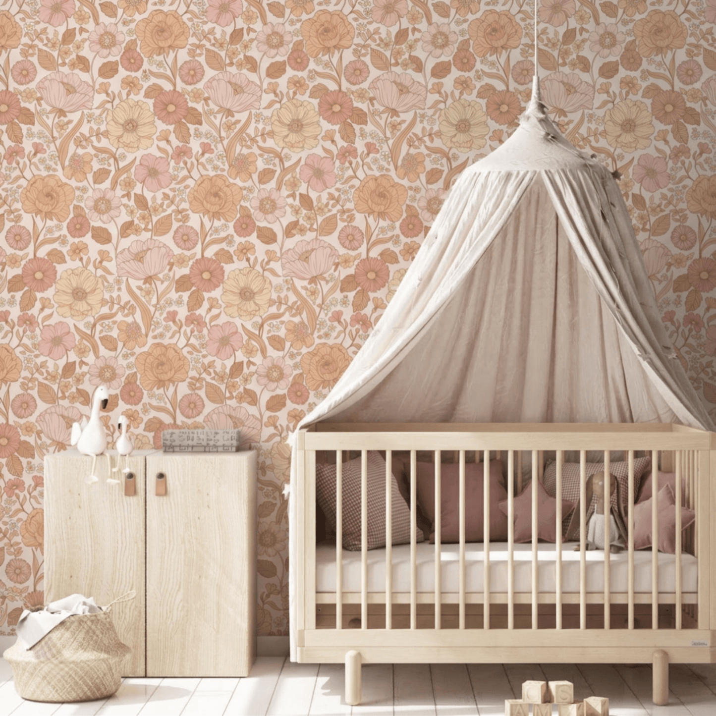 Betsy Wallpaper by Lovely People Studio - Sample 1 foot by 1 foot