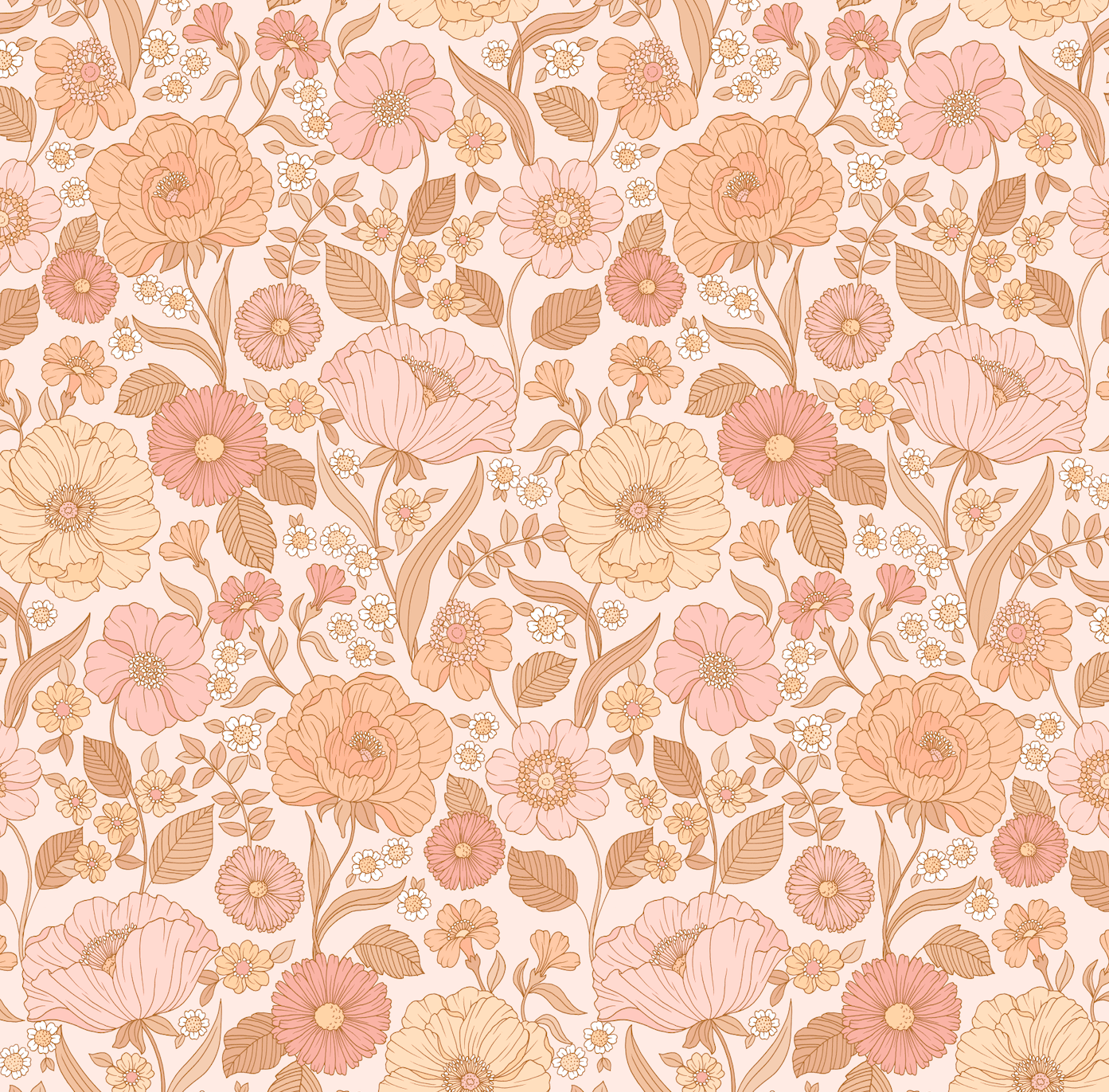 Betsy Wallpaper by Lovely People Studio - Sample 1 foot by 1 foot