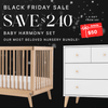 Black Friday Exclusive | Baby Harmony Set - Bundle - Soho 3 - in - 1 Convertible Crib / White - Austin 5 - Drawer Nursery Dresser / white + natural - dadada gift card / $50.00