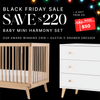Black Friday Exclusive | Baby Mini Harmony Set - Bundle - Soho 3 - in - 1 Convertible Crib / White - Austin 3 - Drawer Dresser / white + natural - dadada gift card / $50.00