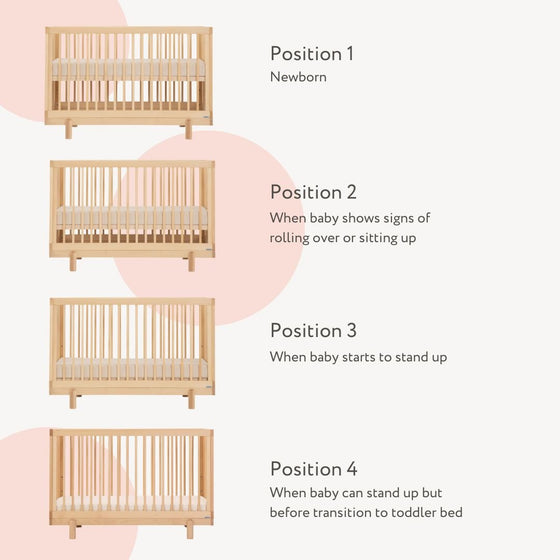 Bliss 4 - in - 1 Convertible Crib - cribs - natural