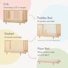 Bliss 4 - in - 1 Convertible Crib - cribs - natural