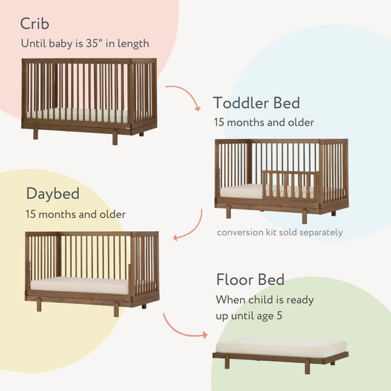 Bliss 4 - in - 1 Convertible Crib - cribs - walnut