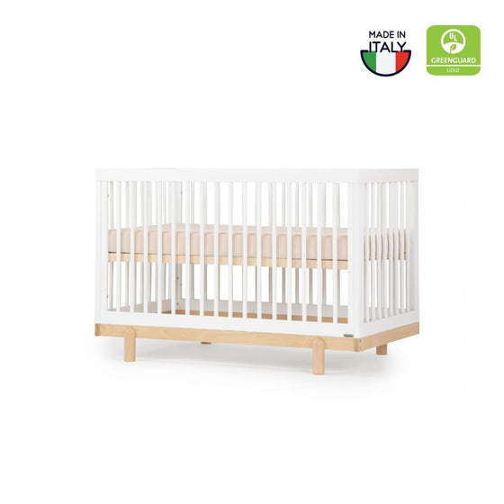 Bliss 4 - in - 1 Convertible Crib - cribs - white + natural