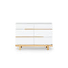 Bliss 6 - Drawer Nursery Dresser - dresser - White + Natural