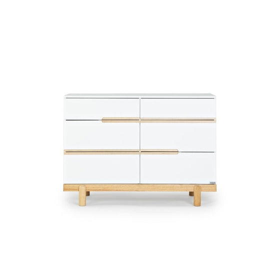 Bliss 6 - Drawer Nursery Dresser - dresser - White + Natural