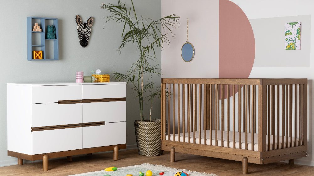dadada Bliss 6-Drawer Dresser - White/ Natural dadada Bliss 6-Drawer Dresser - White/ Natural