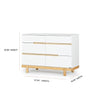 Bliss 6 - Drawer Nursery Dresser - dresser - White + Natural